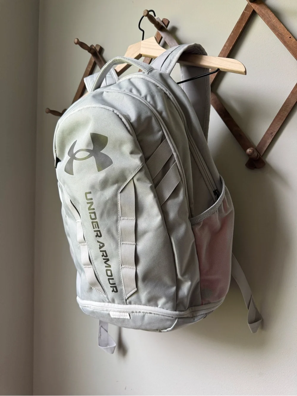 Under Armour Gray & Orange Hustle 5.0 Backpack